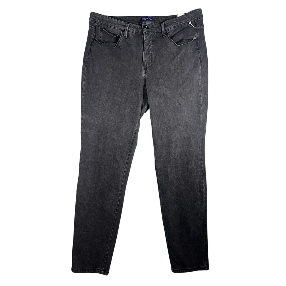 Bandolino Jeans Women's Selene Black Dark Wash Straight Leg Stretch Denim Size